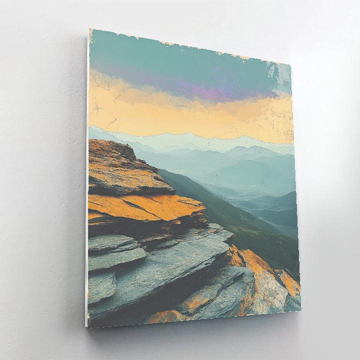 Leonardo Da Vinci Inspired Nebula Mountain Study DIY paint by numbers