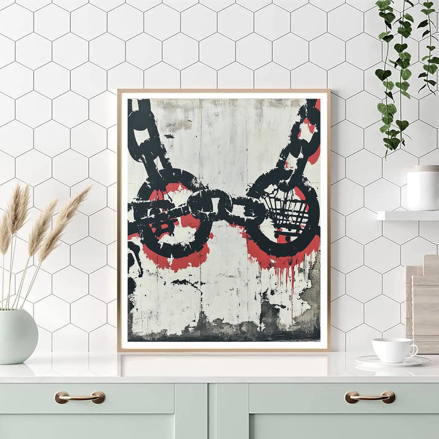 Banksy Inspired Anti-Consumerism Chains Painting by numbers kit