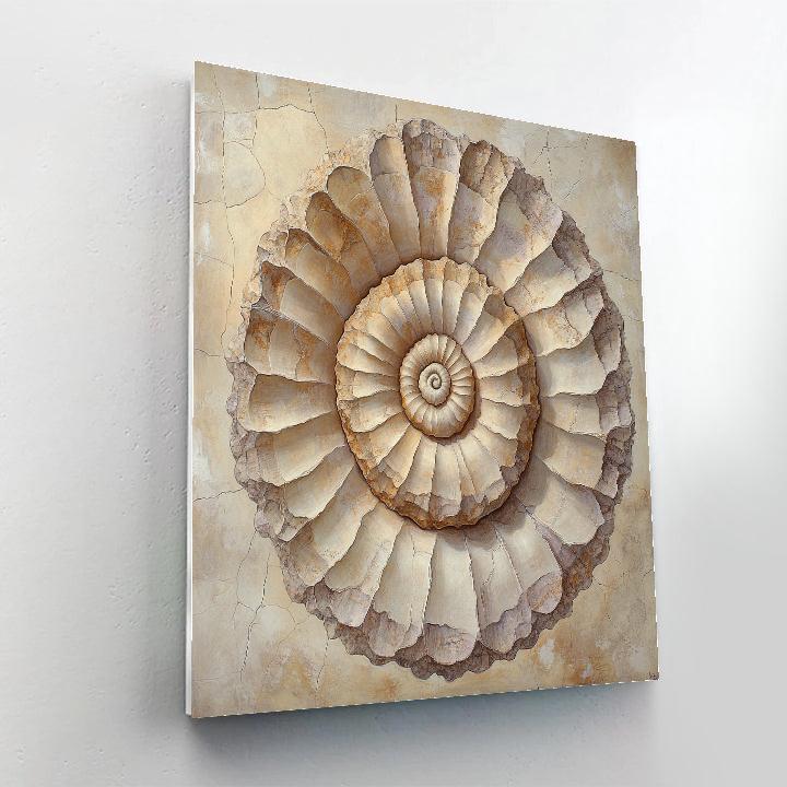 Michelangelo Inspired Fossilized Coral Spiral painting number kit