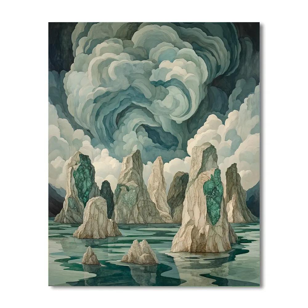 Michelangelo Inspired Thunderstorm Archipelago Paint by numbers kits