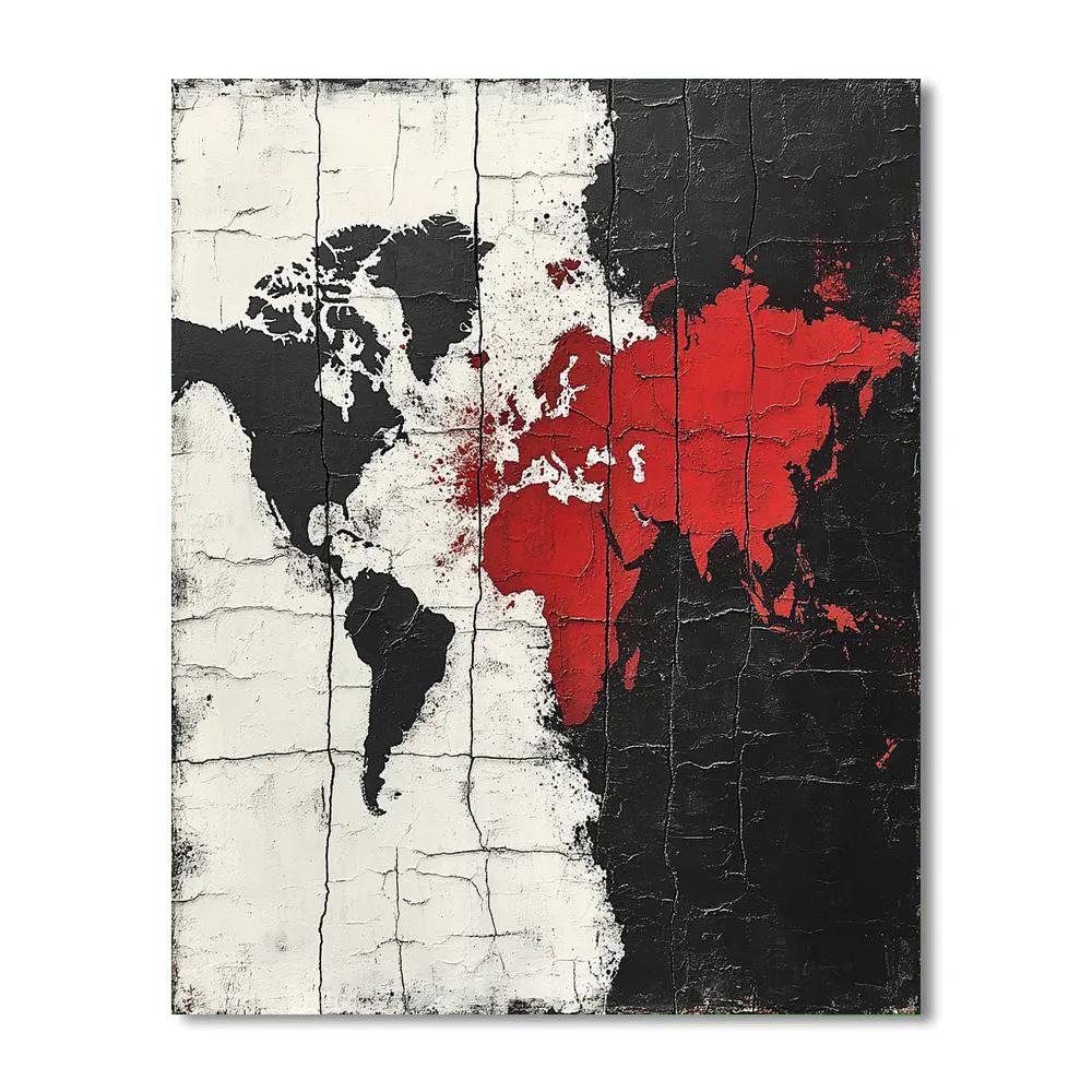 Banksy Inspired Silent Continents Paint by numbers kits