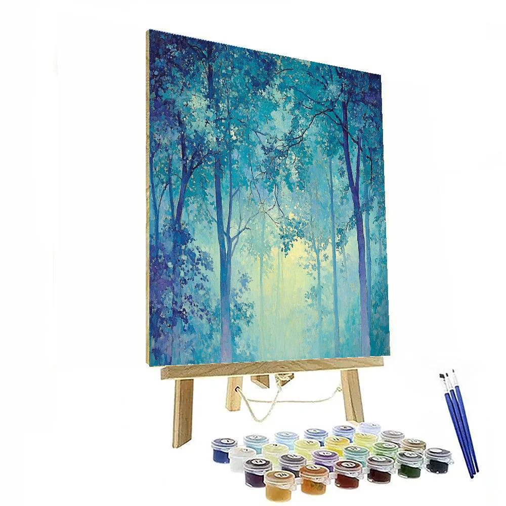 Edgar Degas Inspired Twilight Forest Canopy Painting by numbers kit