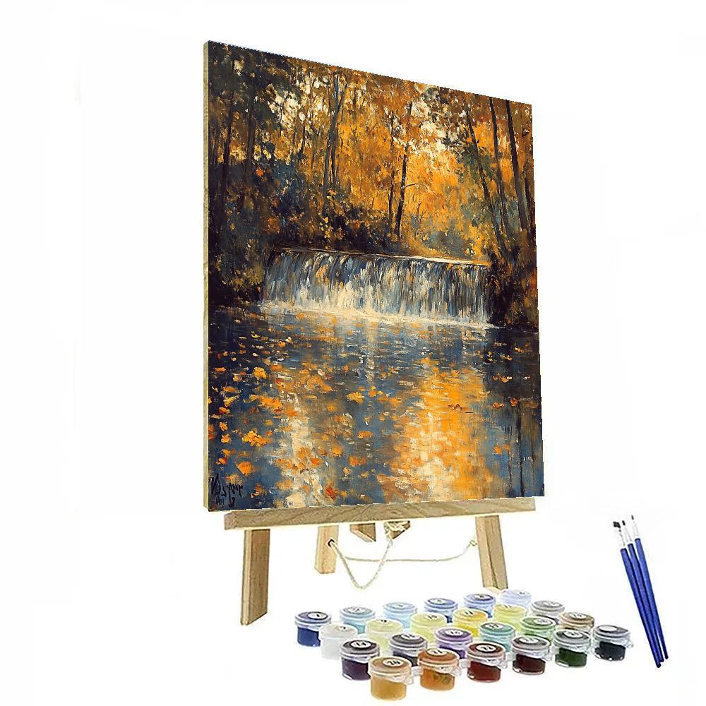 Edgar Degas Inspired Autumn River Reflection DIY paint by numbers