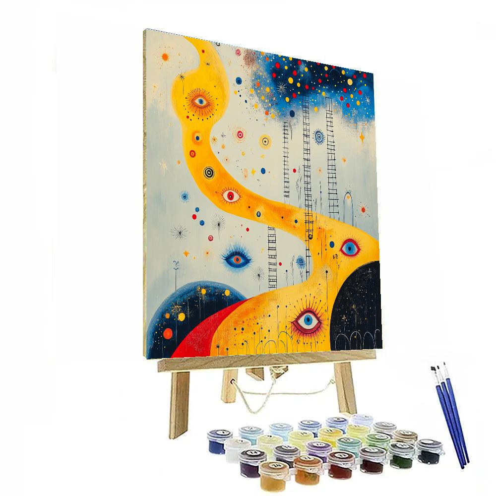 Joan Miró Inspired Voyage Of Whimsy painting number kit
