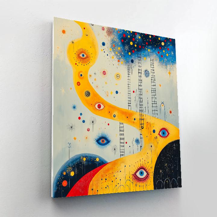 Joan Miró Inspired Voyage Of Whimsy painting number kit
