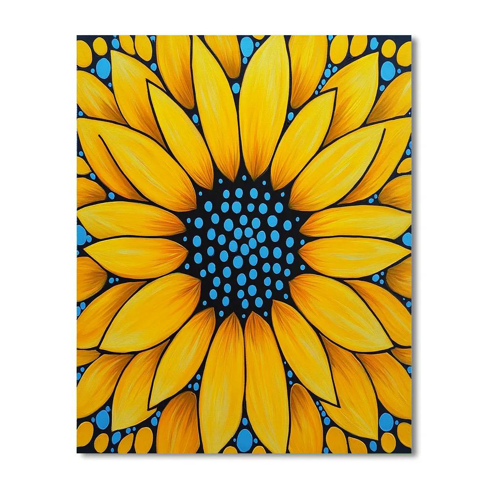 Yayoi Kusama Inspired Infinite Bloom painting number kit