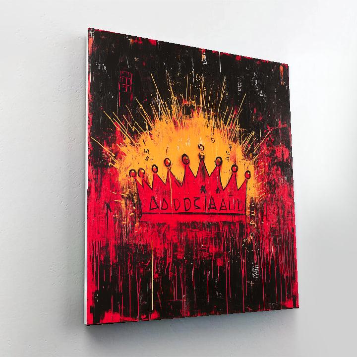 Jean-Michel Basquiat Inspired Cosmic Crownscape paint by color