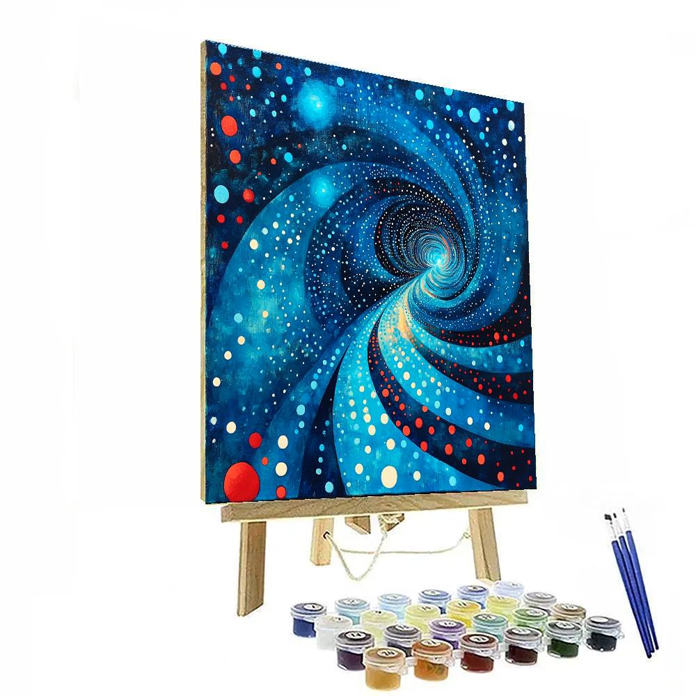Yayoi Kusama Inspired Stellar Loop Nebula Paint by numbers art