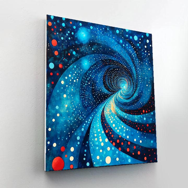 Yayoi Kusama Inspired Stellar Loop Nebula Paint by numbers art