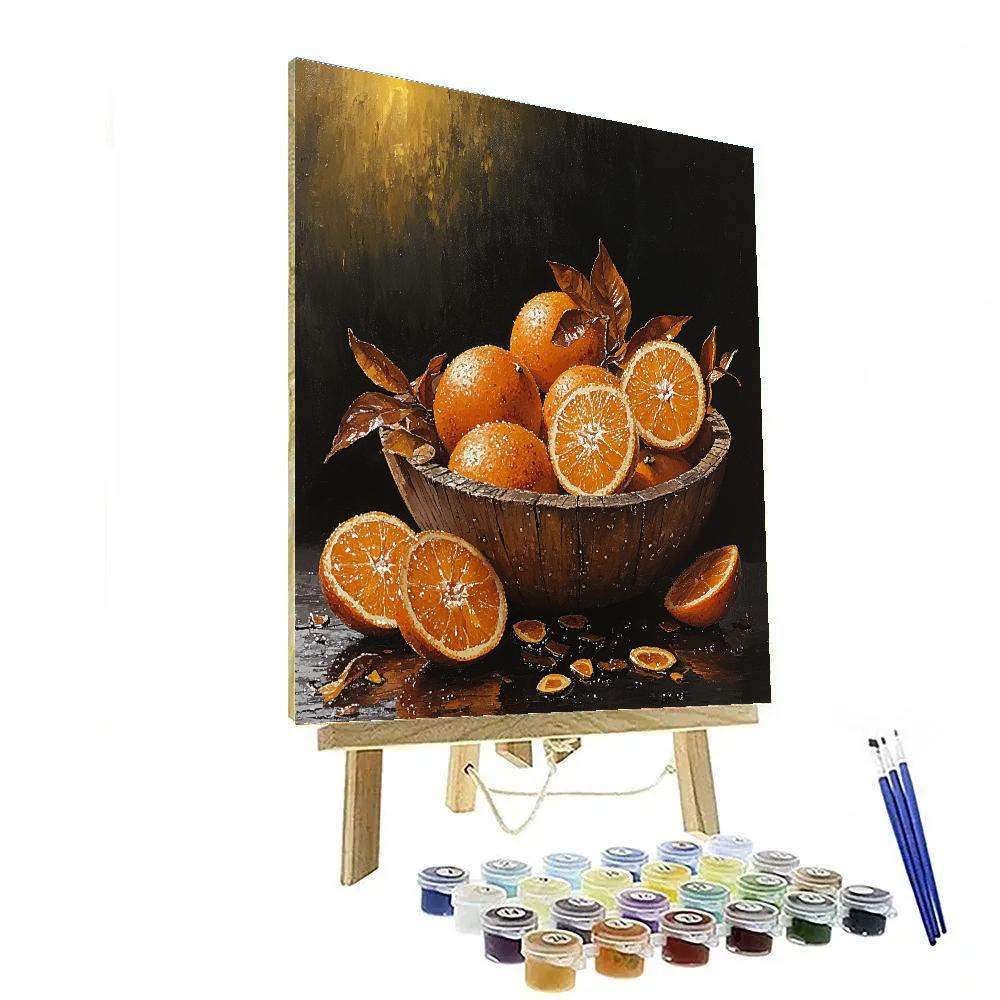 Caravaggio Inspired Withering Citrus Still Life Number painting