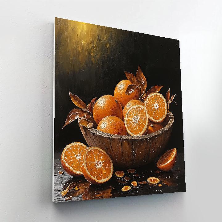 Caravaggio Inspired Withering Citrus Still Life Number painting