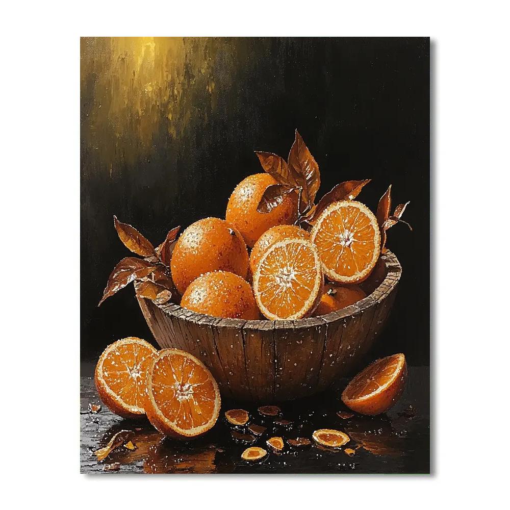 Caravaggio Inspired Withering Citrus Still Life Number painting