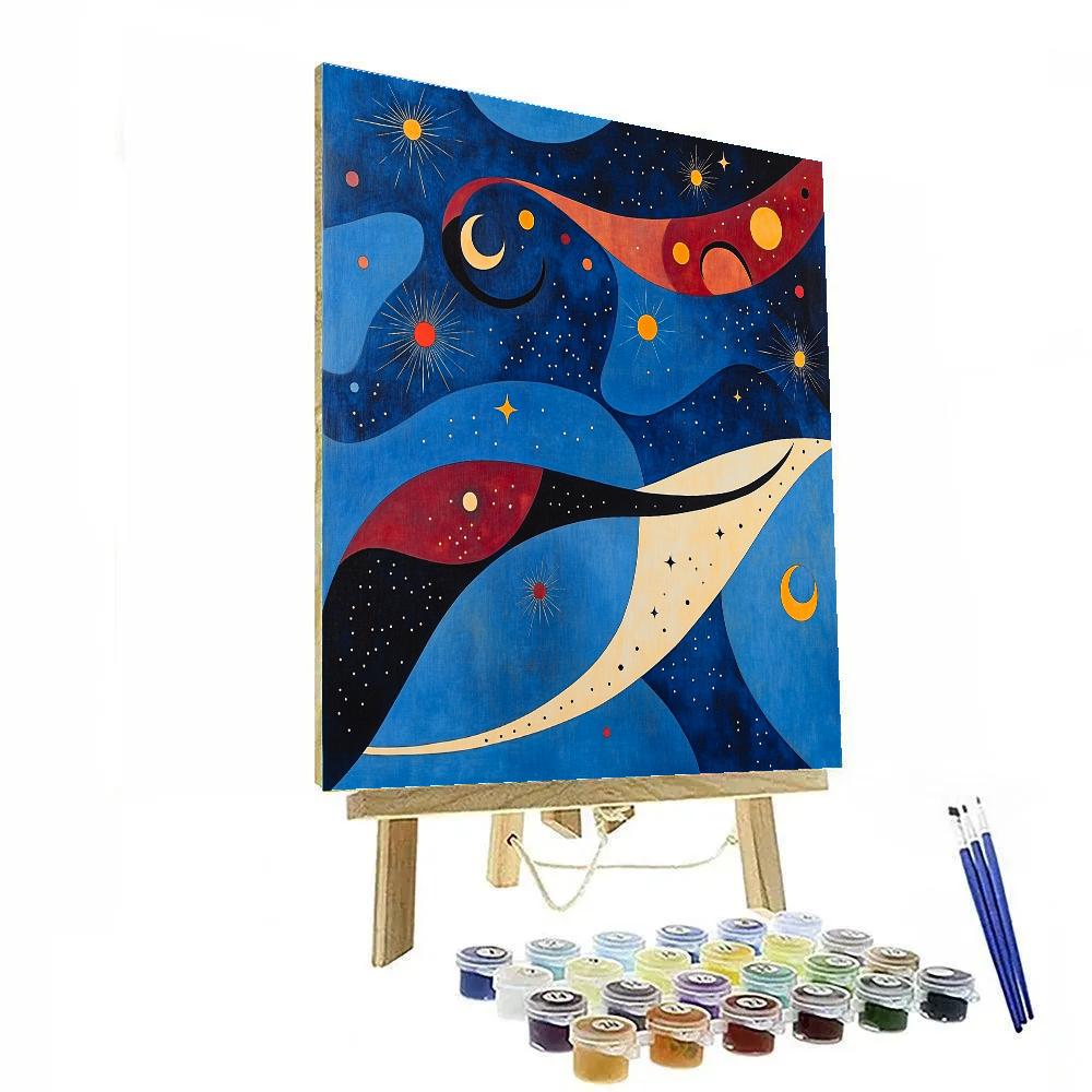 Joan Miró Inspired Cosmic Tides Painting by numbers kit