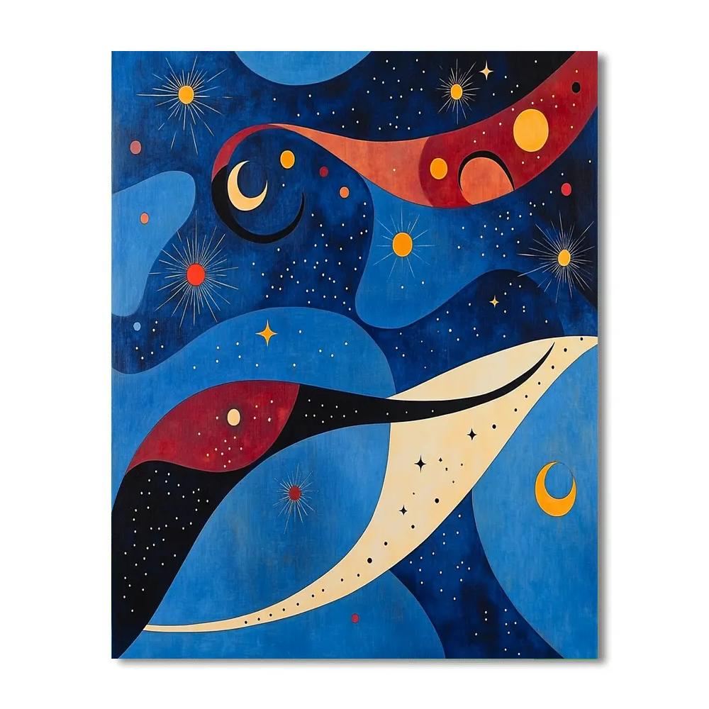 Joan Miró Inspired Cosmic Tides Painting by numbers kit