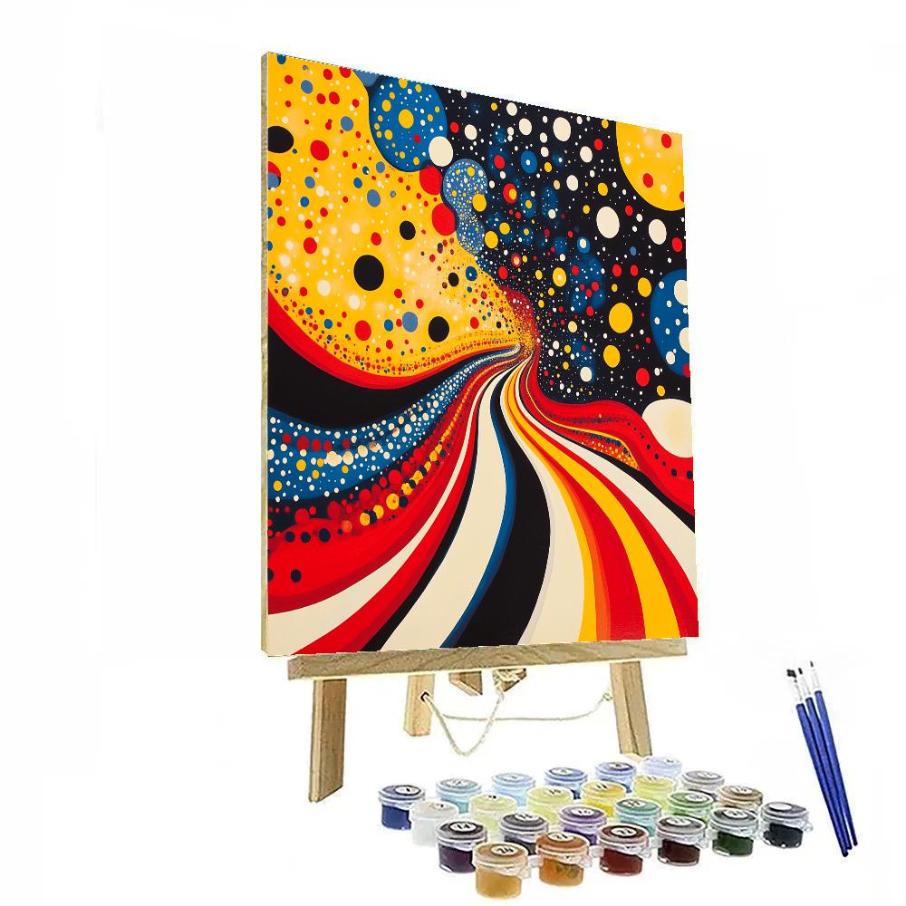 Yayoi Kusama Inspired Cosmic Infinity Loop paint by numbers