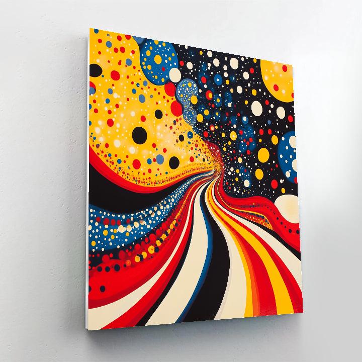 Yayoi Kusama Inspired Cosmic Infinity Loop paint by numbers