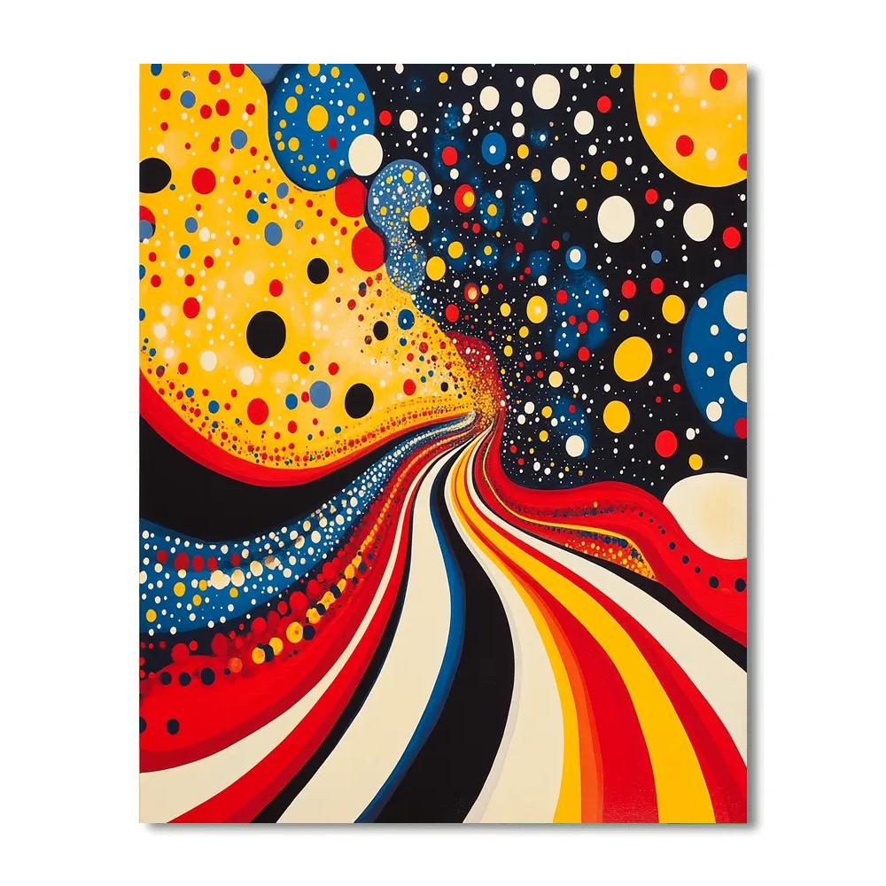 Yayoi Kusama Inspired Cosmic Infinity Loop paint by numbers