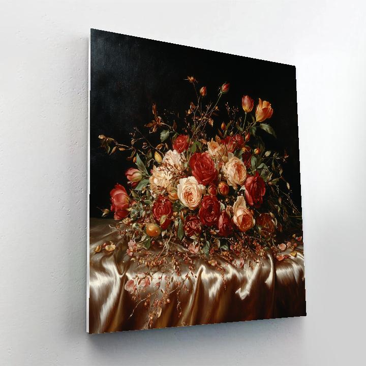 Caravaggio Inspired Memento Mori Floral Study DIY paint by numbers