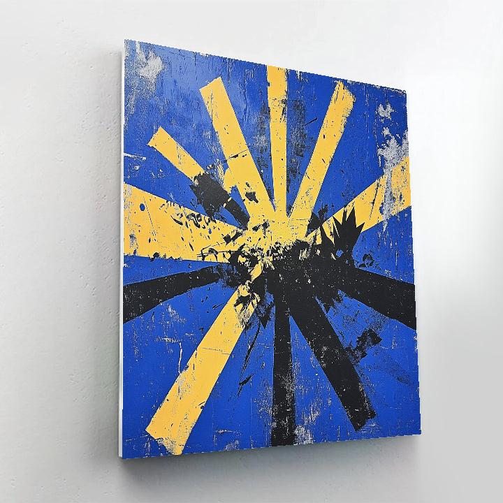 Jean-Michel Basquiat Inspired Radiant Protest Nebula DIY paint by numbers