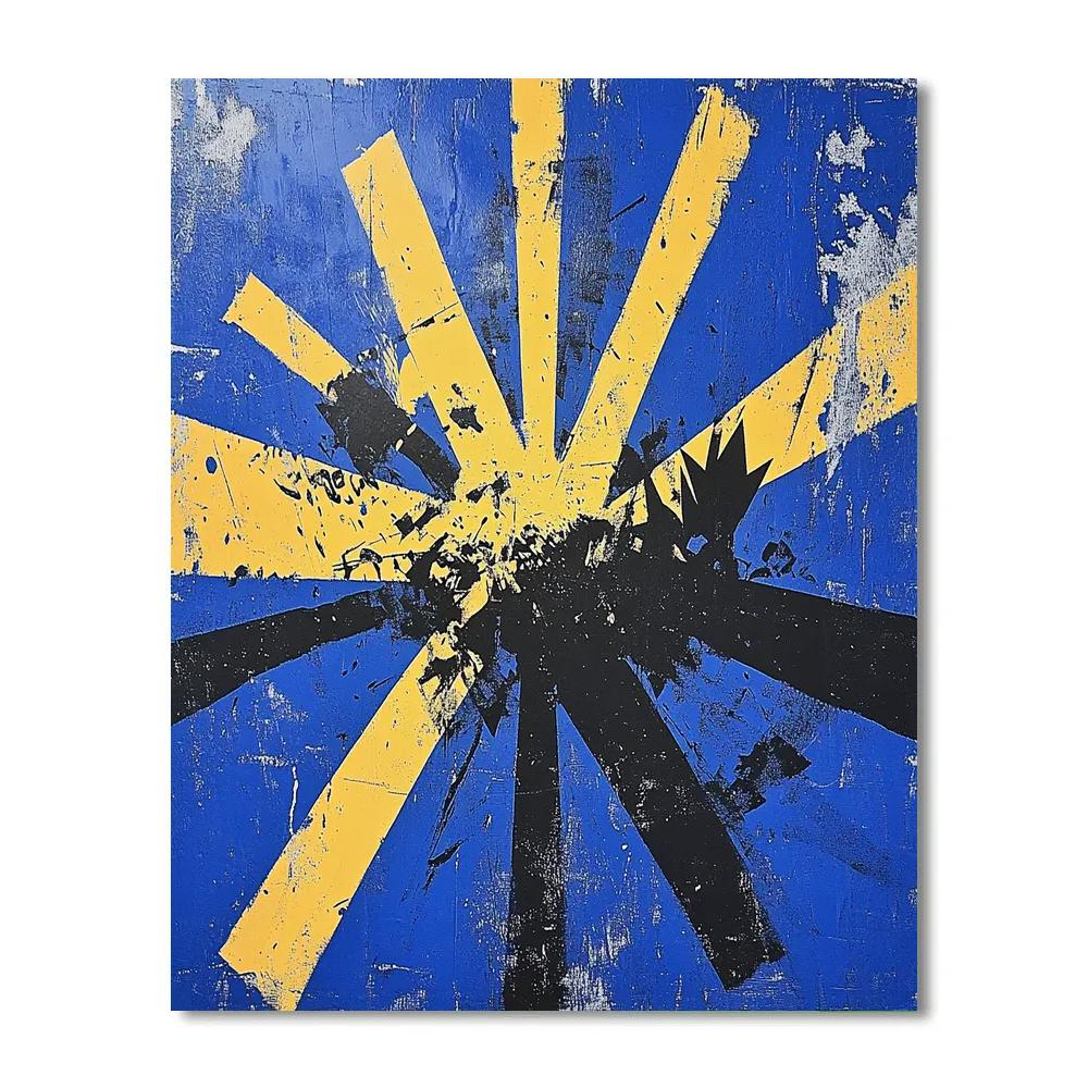 Jean-Michel Basquiat Inspired Radiant Protest Nebula DIY paint by numbers