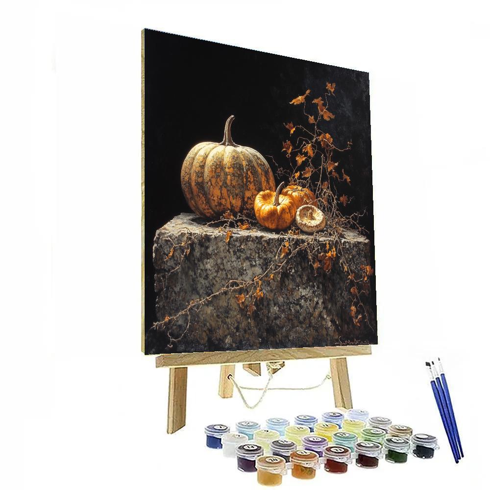 Caravaggio Inspired Autumn Gourd Tableau Paint by numbers kits