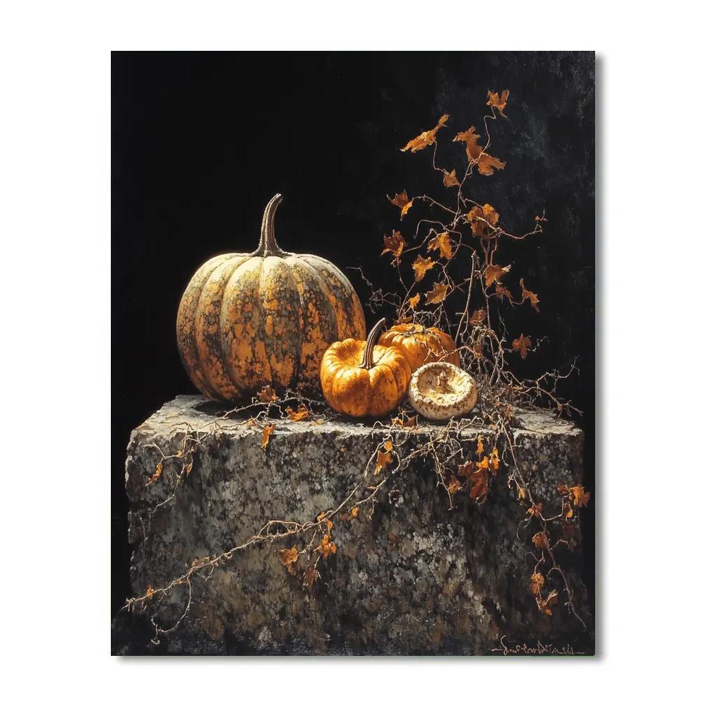 Caravaggio Inspired Autumn Gourd Tableau Paint by numbers kits