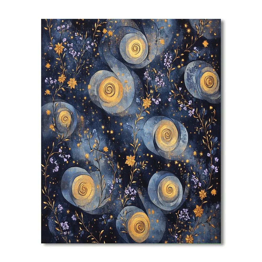 Gustav Klimt Inspired Midnight Tapestry Numbered painting kits