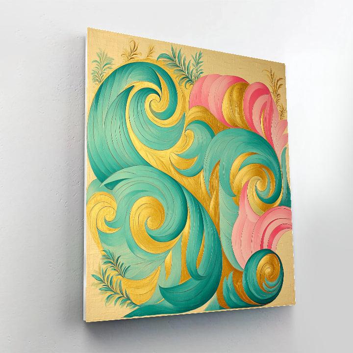 Alphonse Mucha Inspired Oceanic Whorl Of Time Numbered painting kits