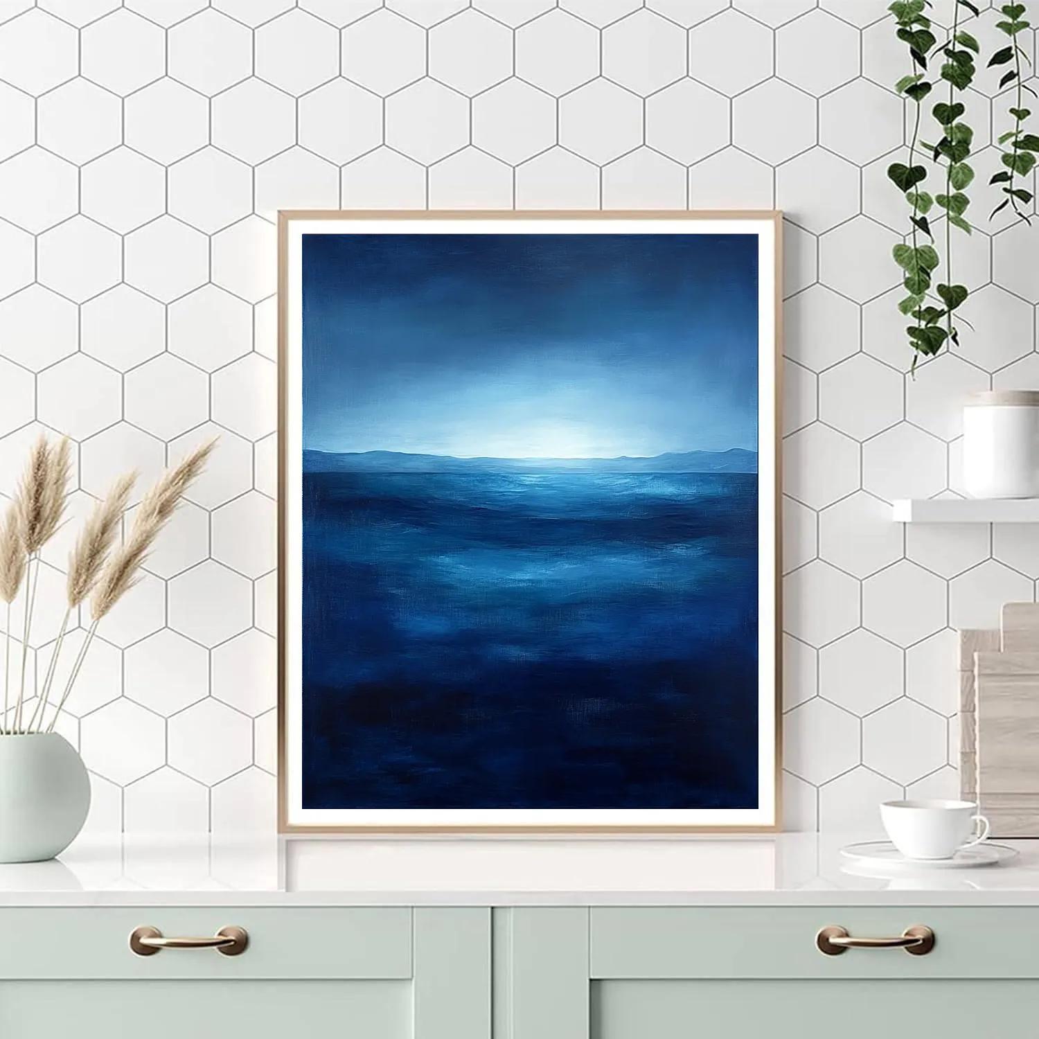Mark Rothko Inspired Oceanic Midnight painting number kit