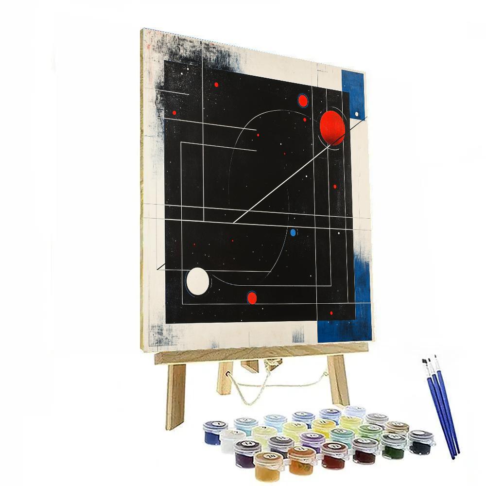 Kazimir Malevich Inspired Celestial Grid paint by number