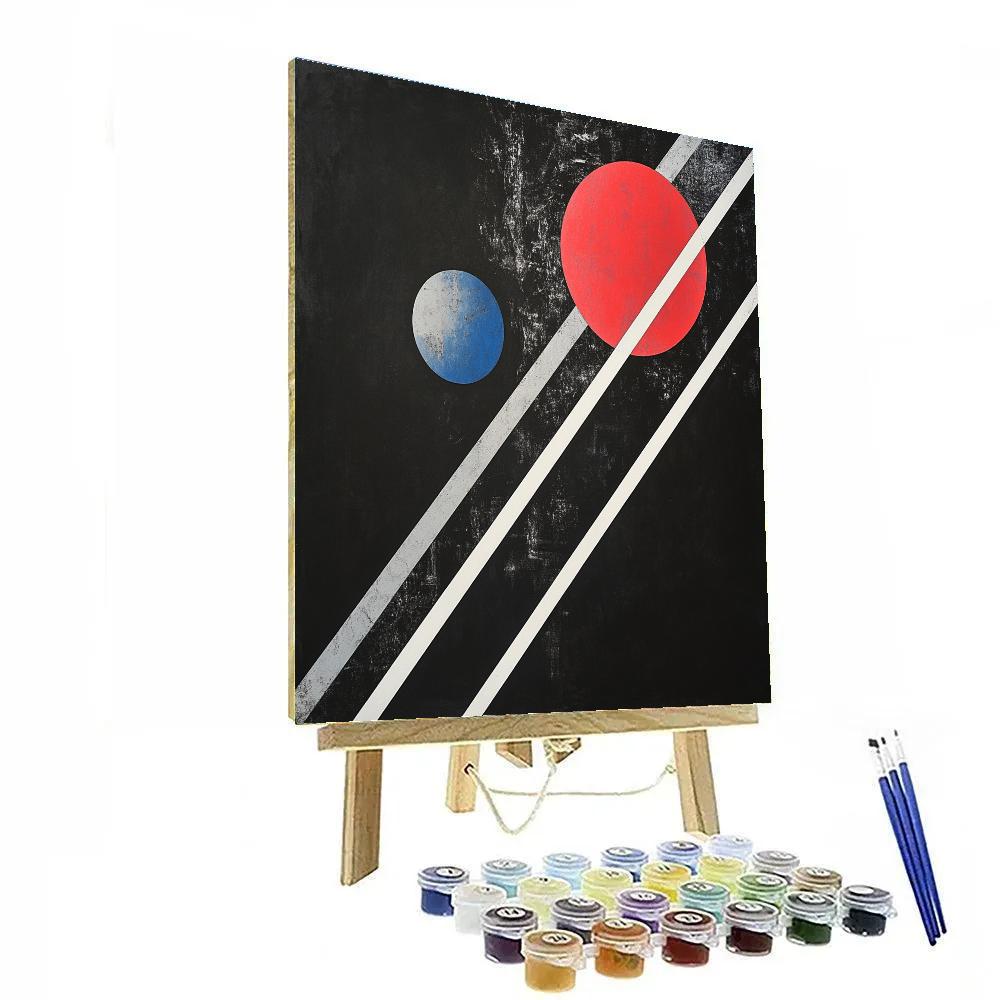 Kazimir Malevich Inspired Orbital Grid Silence Paint by numbers kits