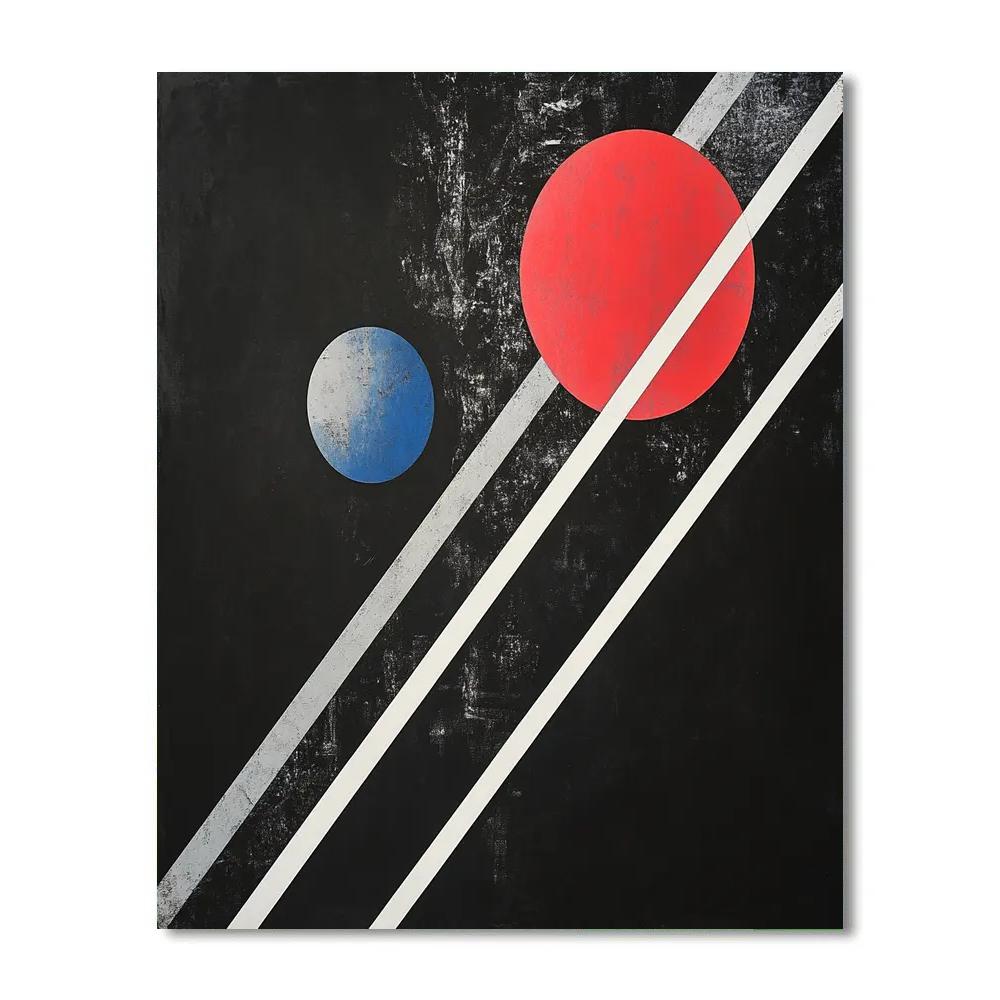Kazimir Malevich Inspired Orbital Grid Silence Paint by numbers kits