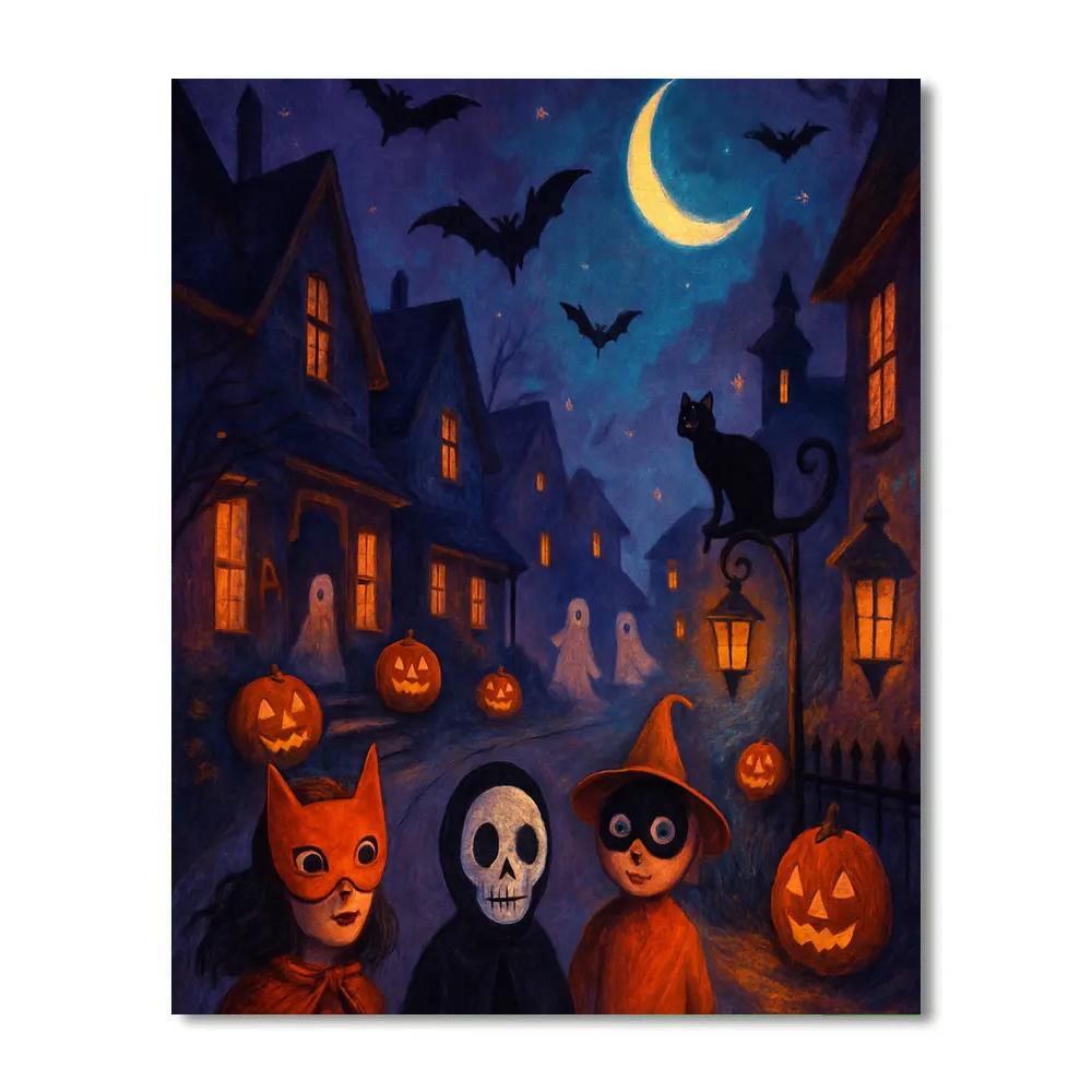 Halloween Midnight Parade Paint by numbers art