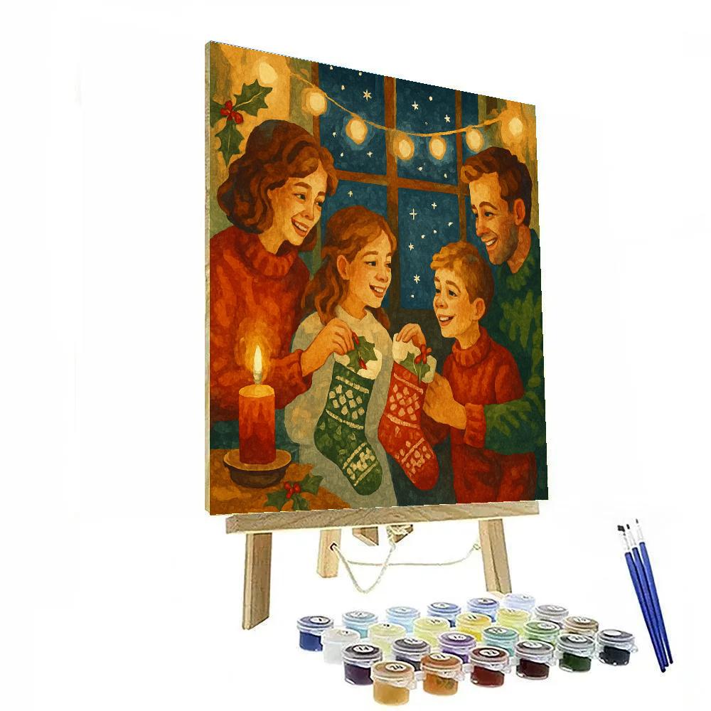 Midnight Stocking Song painting number kit
