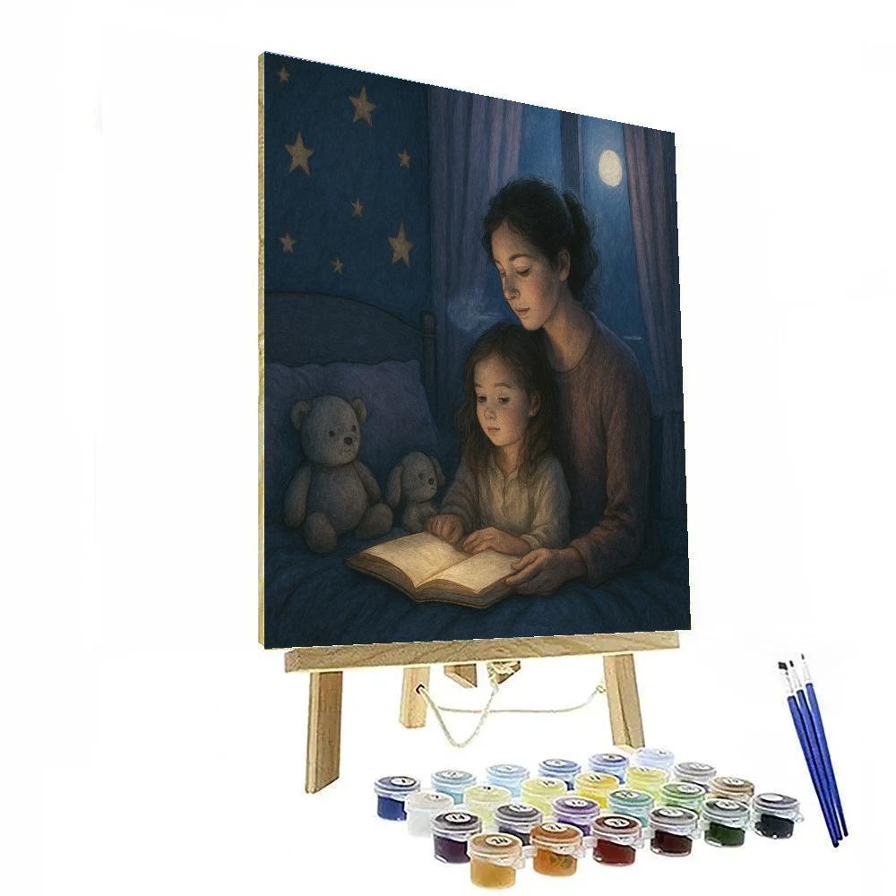 Bedtime Story Moonlight paint by number