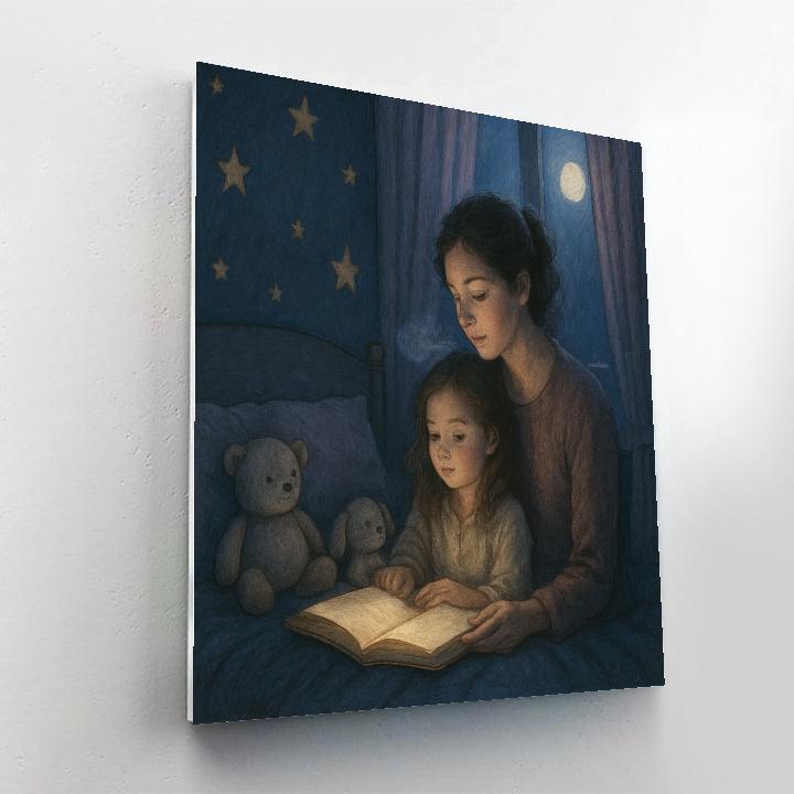 Bedtime Story Moonlight paint by number
