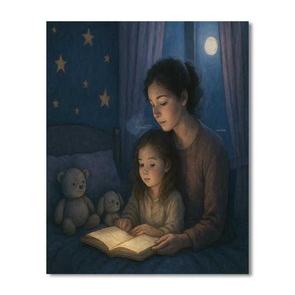 Bedtime Story Moonlight paint by number
