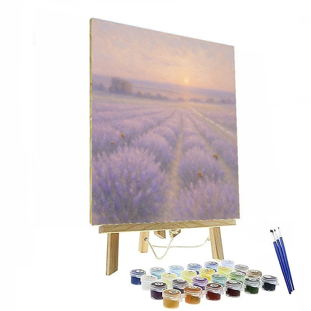 Lavender Dawn Whisper Number painting