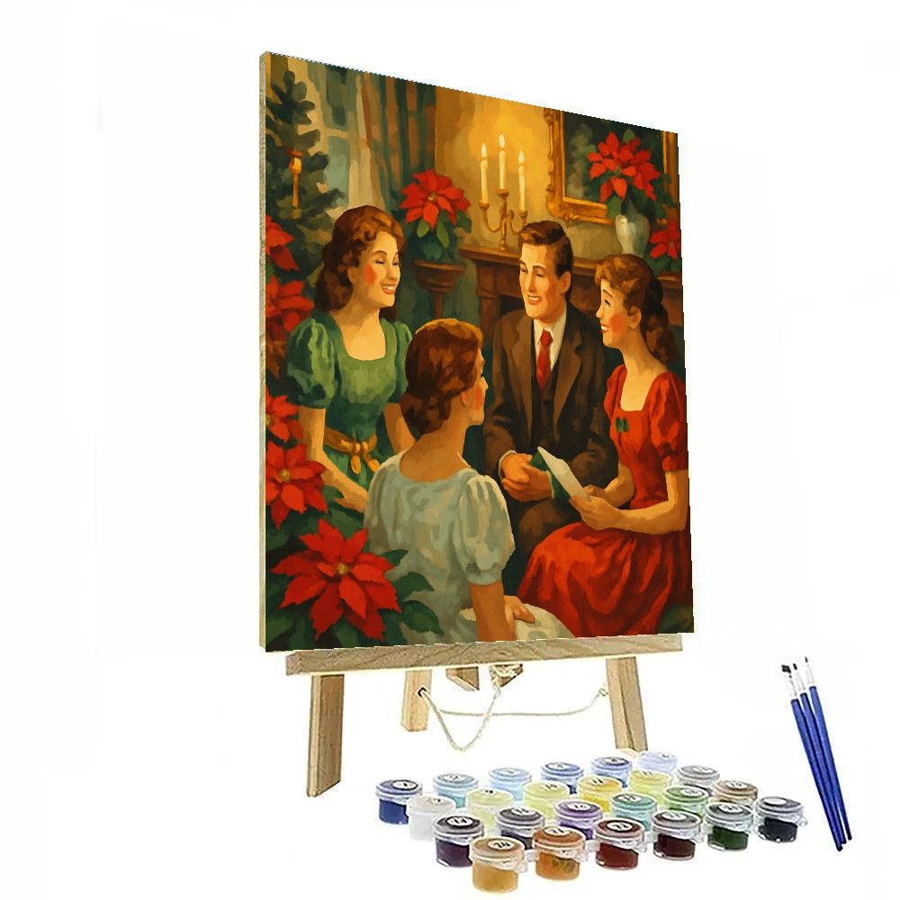 Poinsettia Parlour paint by numbers