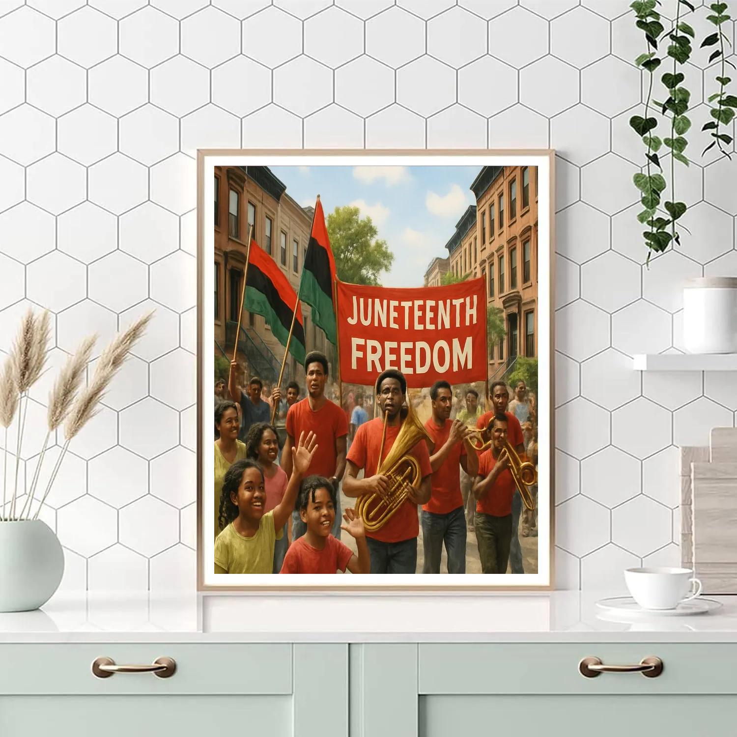 Juneteenth Freedom Parade painting number kit