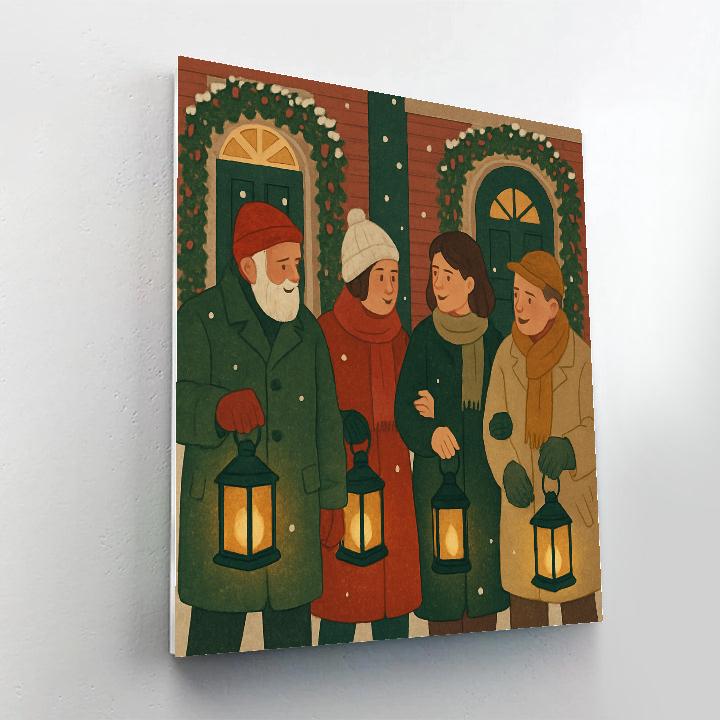 Lantern Walk DIY paint by numbers
