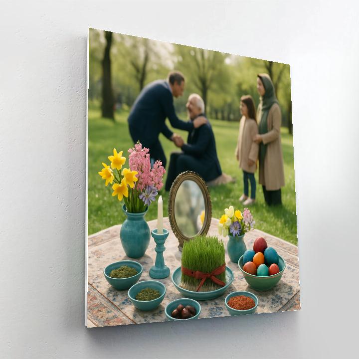 Nowruz Haft Seen Table Outdoor painting number kit