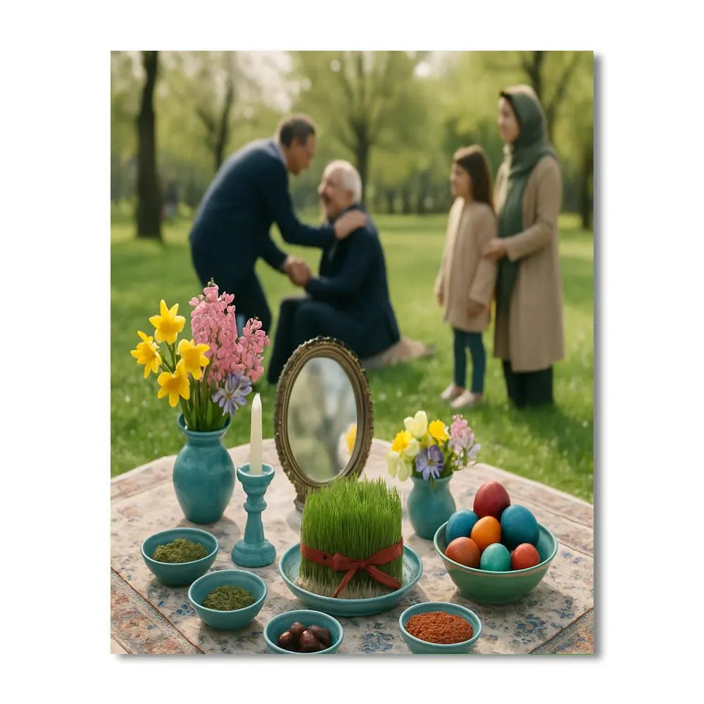 Nowruz Haft Seen Table Outdoor painting number kit