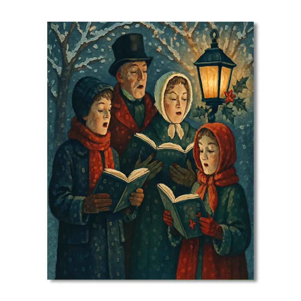 Frosted Choir Numbered painting kits