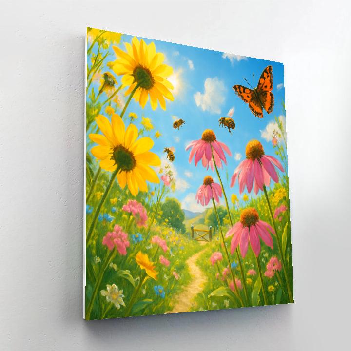 Flower Meadow Serenade Paint by numbers kits