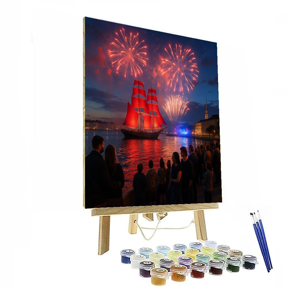 White Nights Scarlet Sails Concert Paint by numbers art