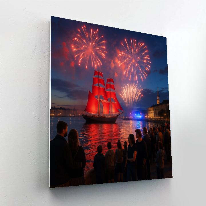 White Nights Scarlet Sails Concert Paint by numbers art