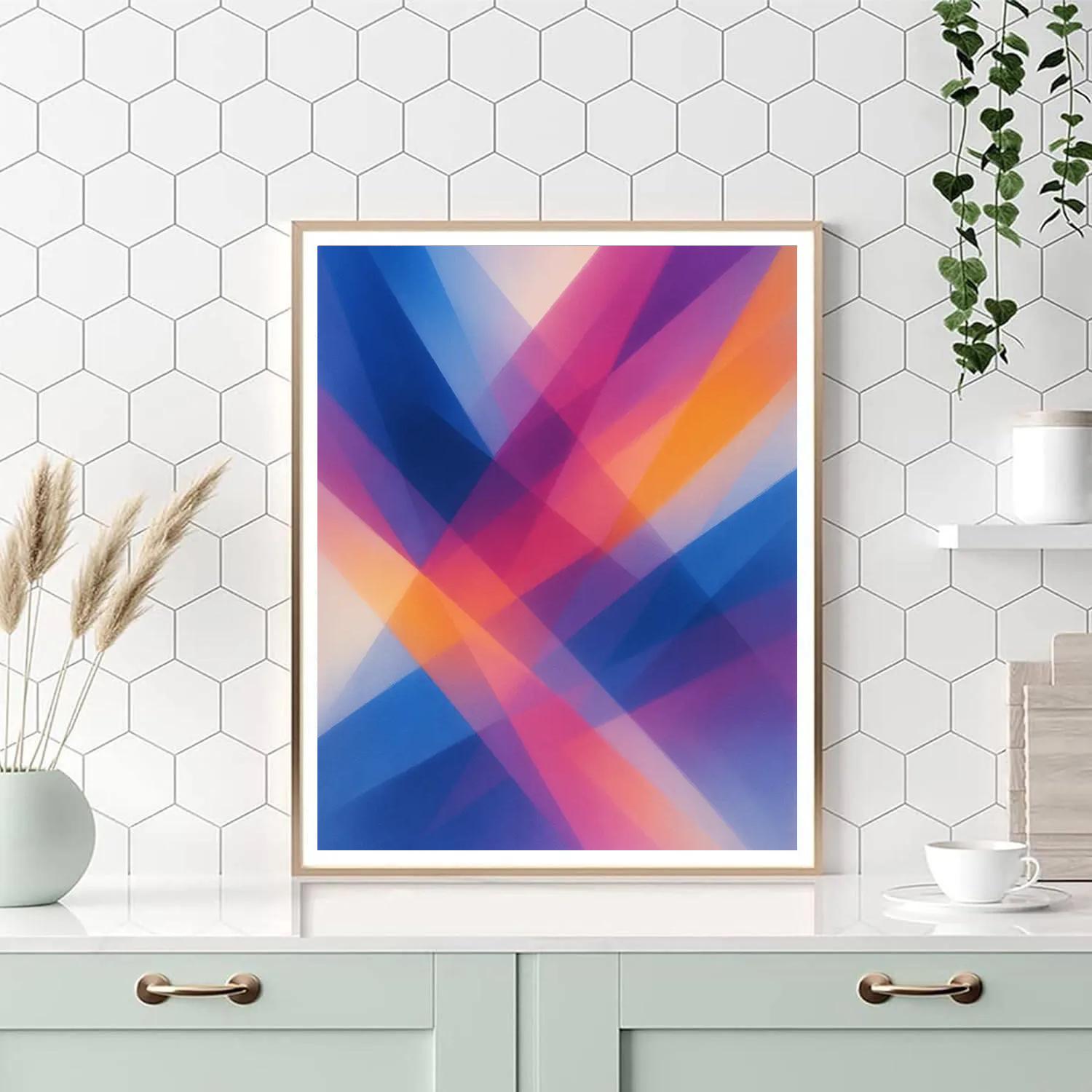 Abstract Prism Drift Paint by numbers kits