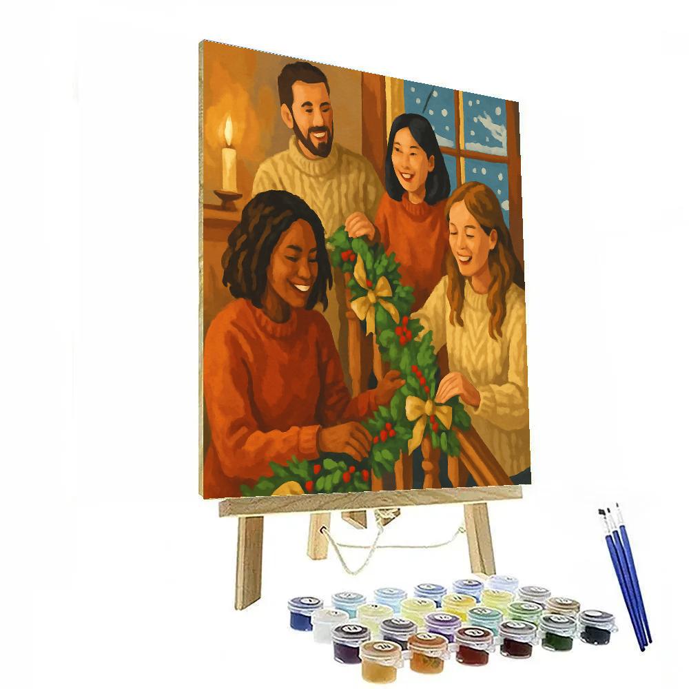 Glistening Garland Numbered painting kits