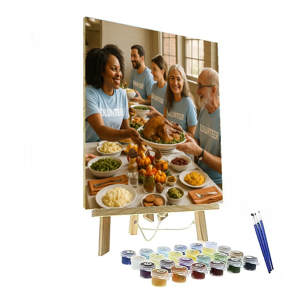 Thanksgiving Community Table Painting by numbers kit
